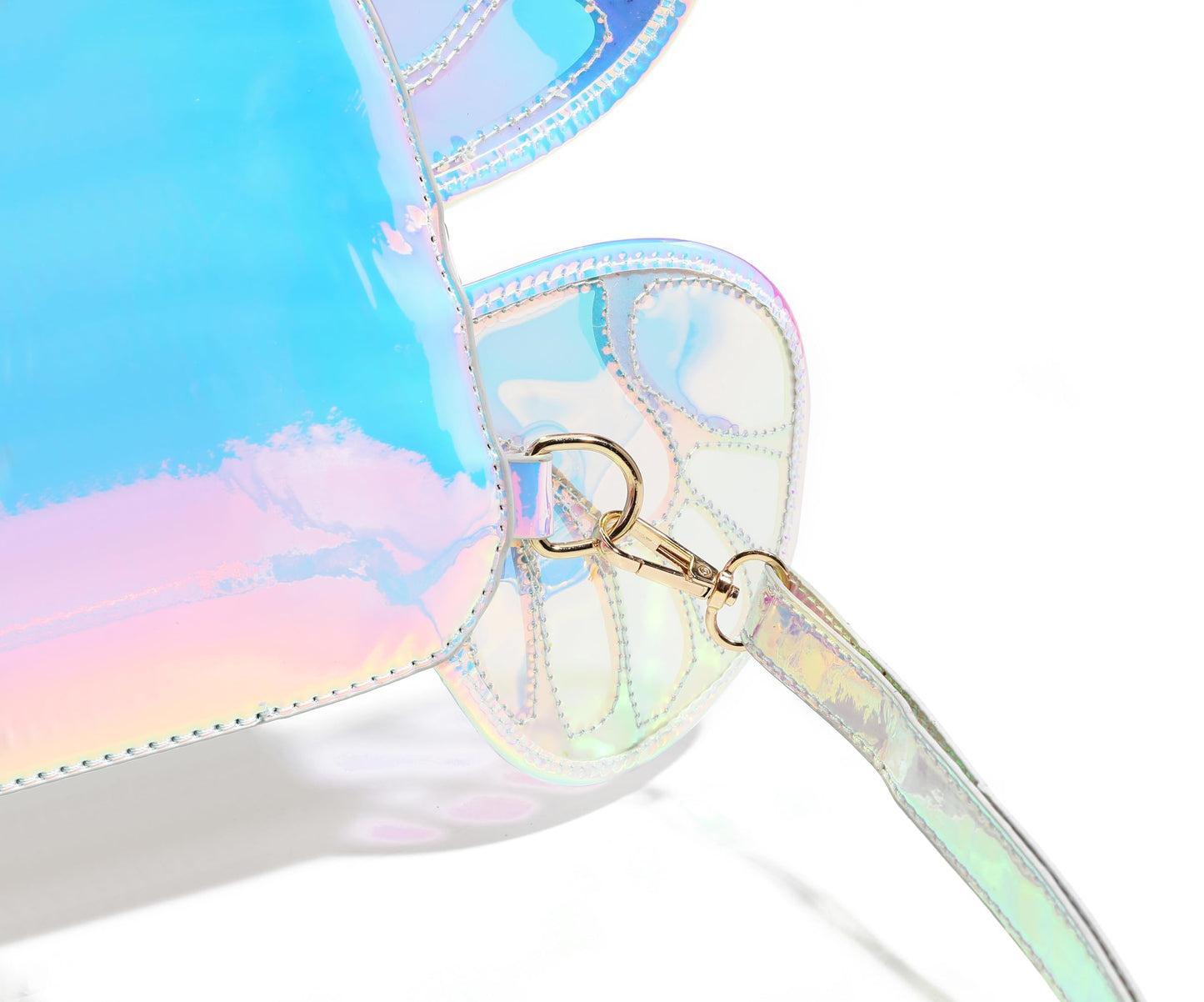 NAYNEFUW 2025 Ladies Laser Holographic Butterfly Girlish Leisure Backpack (Laser Blue)