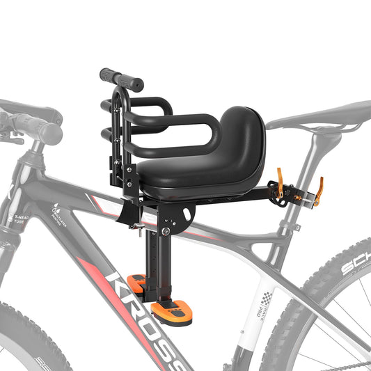 XIEEIX Front Mounted Child Bike Seat, Kids Bike Seat with Guardrail, High Seat Cushion Backrest Mountain Bike Child Bike Seat, Bicycle Child Safety Seat for Children from 1 to 3 Years Old