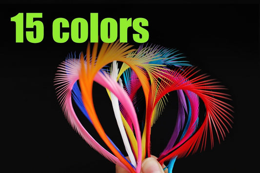 60 pcs/lot 15 Colors Goose Biots Spiky Fibers Feathers Stonefly Nymph Tails Antennae Wings Fly Fishing Tying Materials