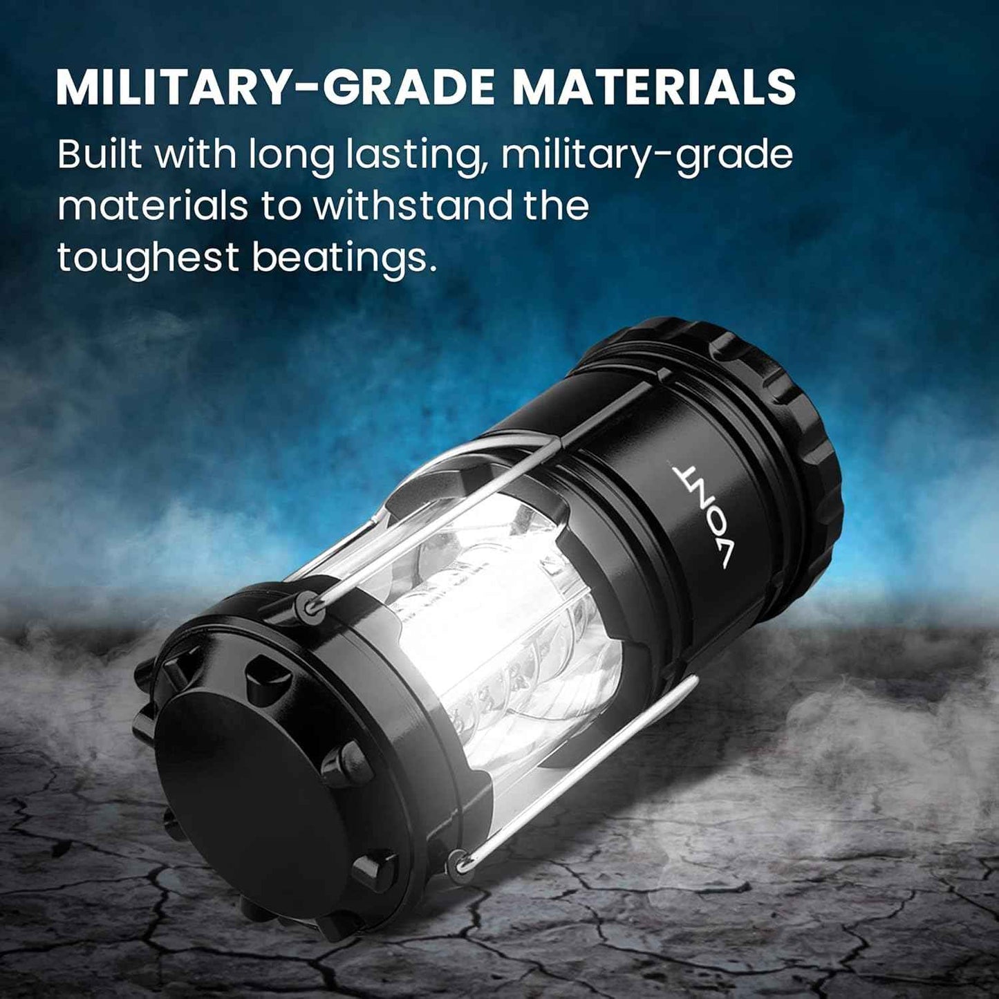 Vont LED Camping Lantern - Portable Emergency Light for Hurricane & Storm Survival, Collapsible & Battery-Operated