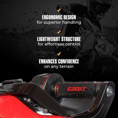 CIRCUIT EQUIPMENT - Jupiter Motorcycle Handlebar Grips Jupiter - Non-Slip Rubber Grips with Italian Full-Diamond - Enhances Safety and Durability