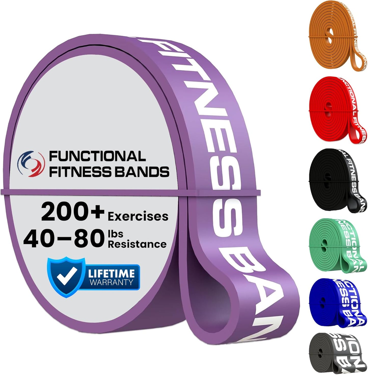 Pull Up Resistance Bands for Functional Fitness | 5-15 lbs Stretch Bands for Workouts