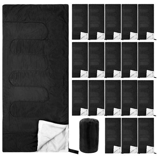 Peryiter 20 Pcs Sleeping Bags Bulk for Adults, Homeless People Compression Sleeping Bag for Summer Camping Travel Hiking Outdoor Lightweight Compact Backpacking for Seasons Cold Warm Weather