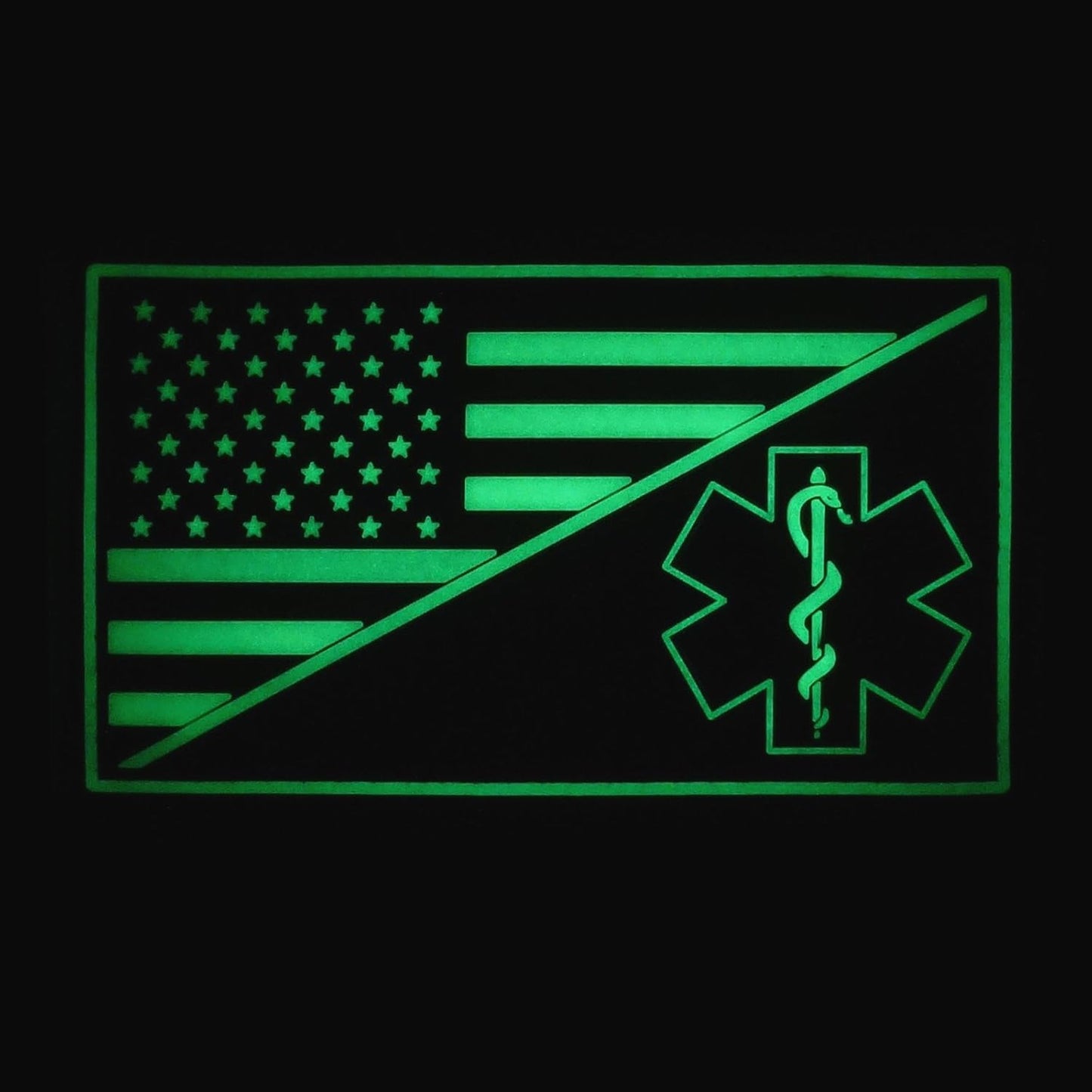 American Flag Medic Patch PVC EMS Patch Compatible with Velcro EMS Patches for Backpacks Medical Patch Paramedic Patch Tactical Medic Patch EMT Patch Medical Cross Patch (Blackout Subdued)