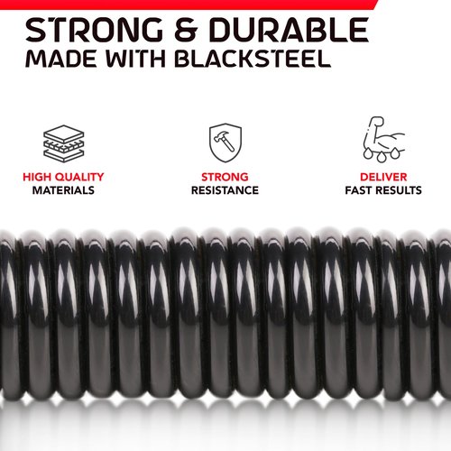 Zenooze Power Twister Flex Bar Combo Complete Upper Body Workout Set (45-100 LBS & 55-120 LBS) for Strength and Muscle Building