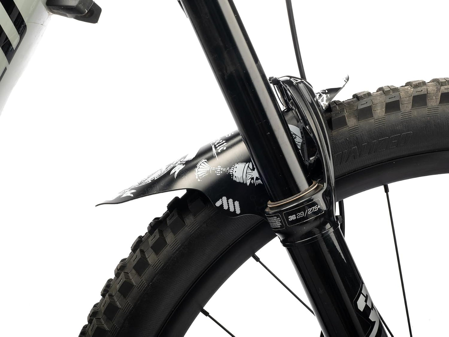 All Mountain Style AMS Front Mudguard – Fits 26’’,27.5’’,29’’, Dazzle/Black