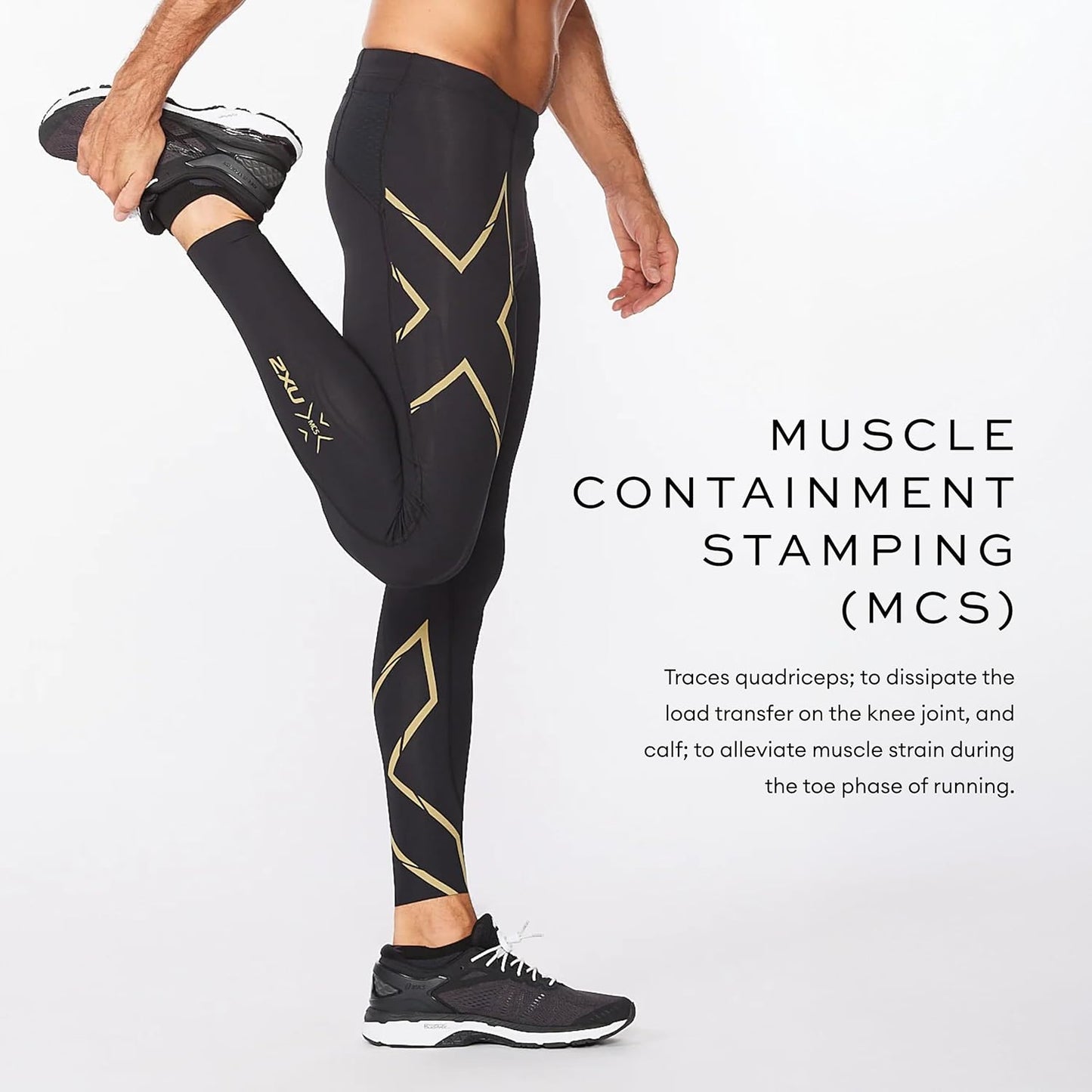 2XU Men's Light Speed Compression Tights - Lightweight & Flexible Support for Improved Running Performance