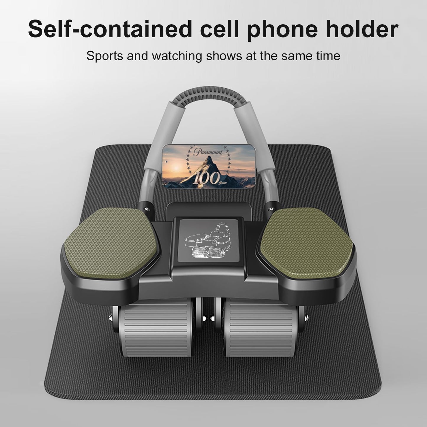 Auto-Rebound Ab Roller With Multifunctional Fitness Board,Core Strength Training, Push-Up Plank Stand, Ab Workout Equipment