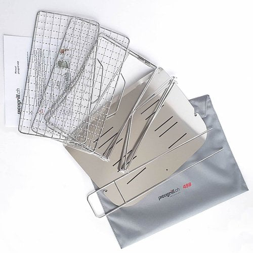 Picogrill 498 Ultralite BBQ Grill and Stove, 2 Grates, 1 Skewer