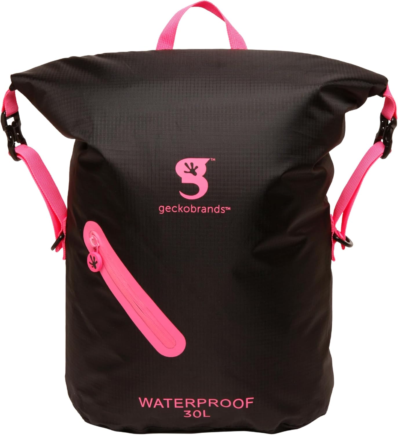 geckobrands Lightweight 30L Waterproof Backpack - Lightweight Watertight Outdoor Bag Hiking Traveling Light Water Activities