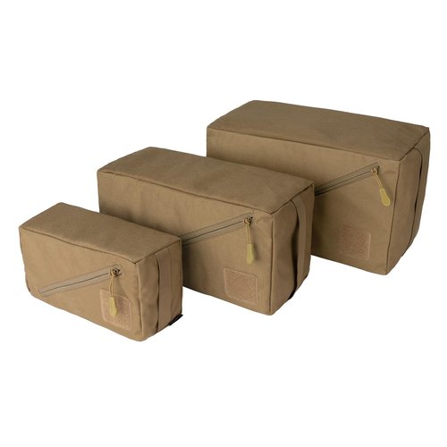 IDOGEAR Tactical Packing Cubes 3 Pieces Set Durable Lightweight Organizers with Zipper, Tool Utility Storage Bag for Travel Outdoor Activities(Coyote Brown)