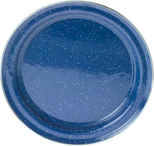 GSI Outdoors Pioneer Enamel 12 Pieces (4-Person) Dish Set I Enamelware Dishes Including Plates, Bowls and Mugs for Camping, Outdoors, RV, Camp, Green