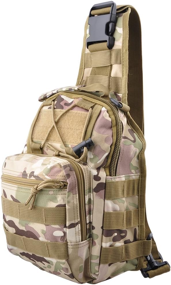 Tactical Waterproof Sling Backpack - Molle Crossbody Chest Bag for Outdoor EDC