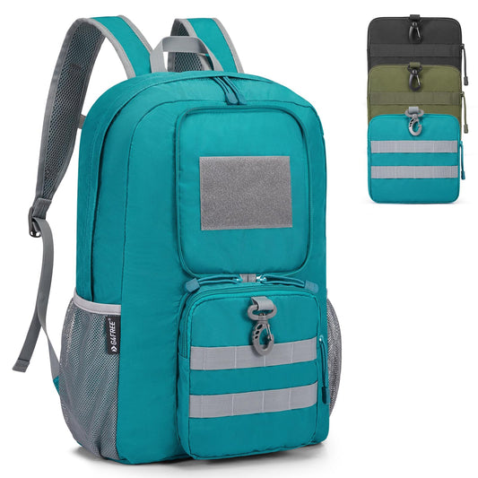 G4Free 30L Packable Lightweight Backpack for Hiking Travel, Foldable Daypack Water Resistant for Men Women(Peacock Blue)