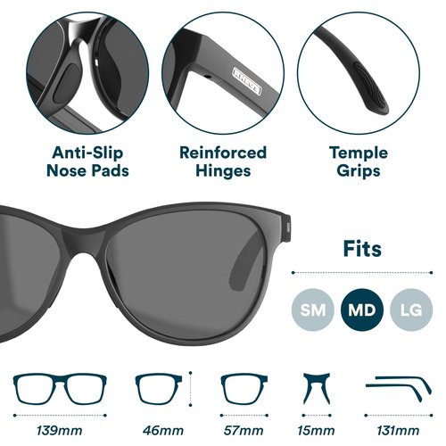Rheos Folly Floating Polarized Sunglasses | 100% UV Protection | Boating & Fishing | Water Sports | Anti-Glare (Gunmetal | Smoke)
