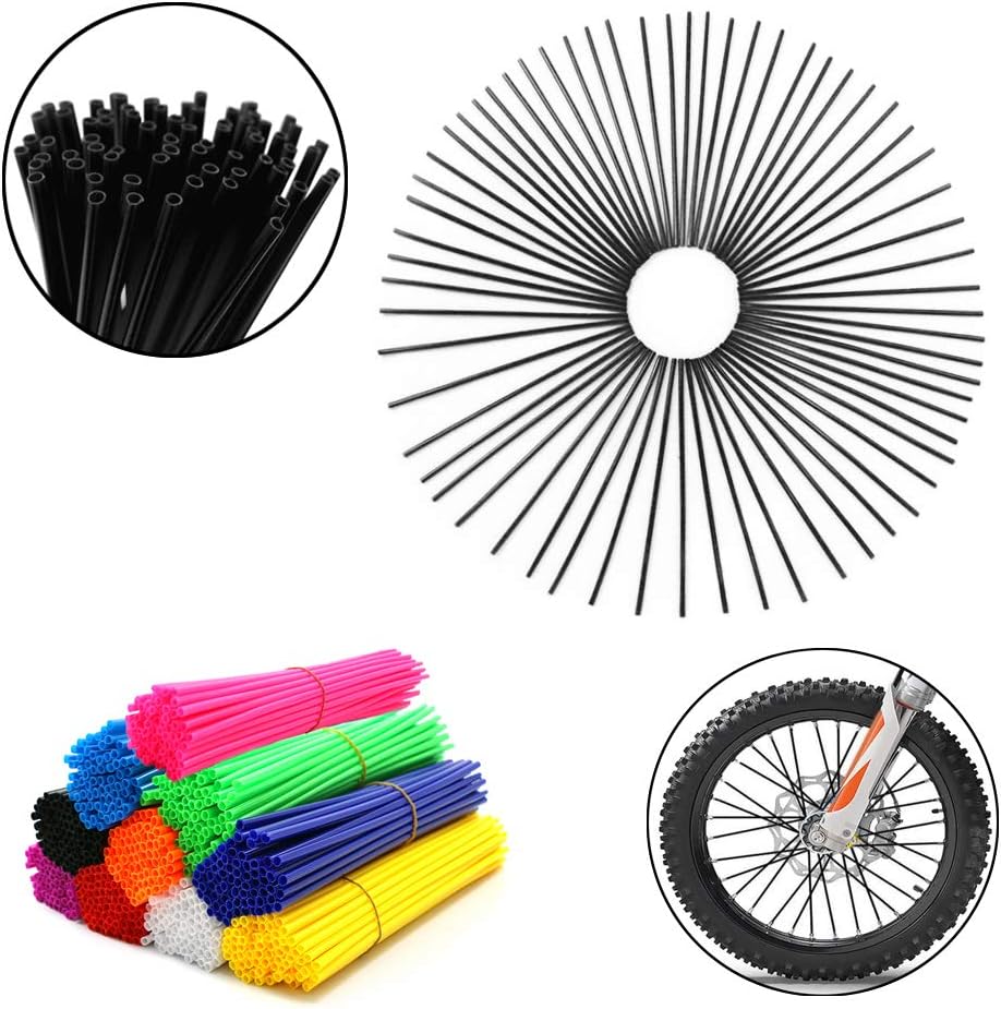 72Pcs Universal Spoke Skins Covers，Wheel Spoke Wraps Skins Pipe Trim Decoration Protector For Motorcycle Dirt Bike Yamaha Honda BMW Suzuki Kawasaki(Pink)