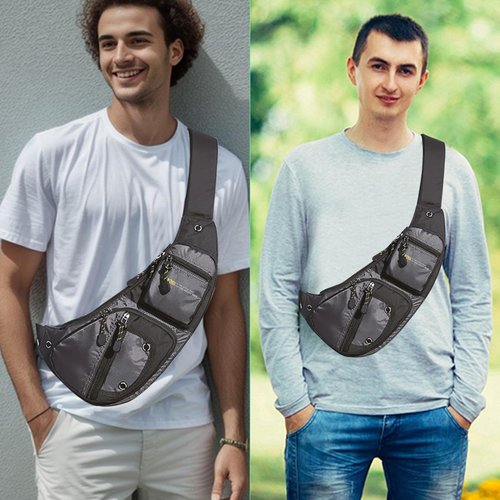 XUELILEU Sling Bag Chest Shoulder Backpack Crossbody Bags Casual Daypack for Men,Multipurpose Cross Body Chest Bag