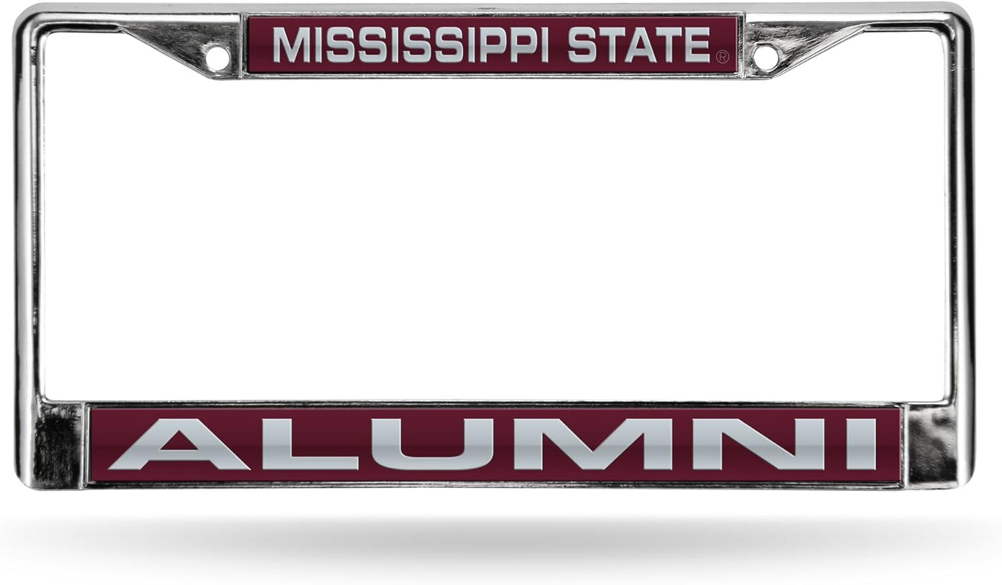 Rico Industries NCAA Unisex-Adult Laser Cut Inlaid Standard Chrome License Plate Frame