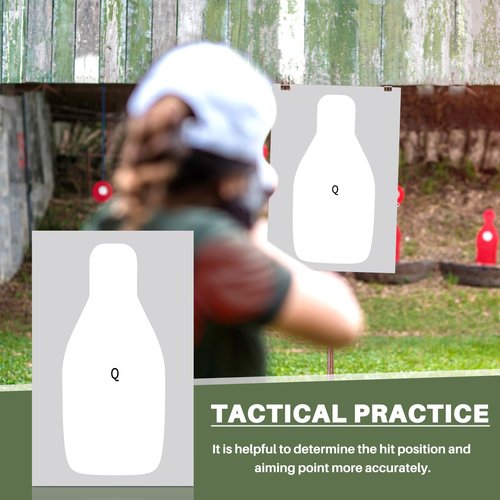 Leyndo Paper Shooting Targets Large Paper Rifle Targets Center Mass Silhouette for Range Shooting Training Qualification for Gun Pistol Rifle Practice (50 Pcs)