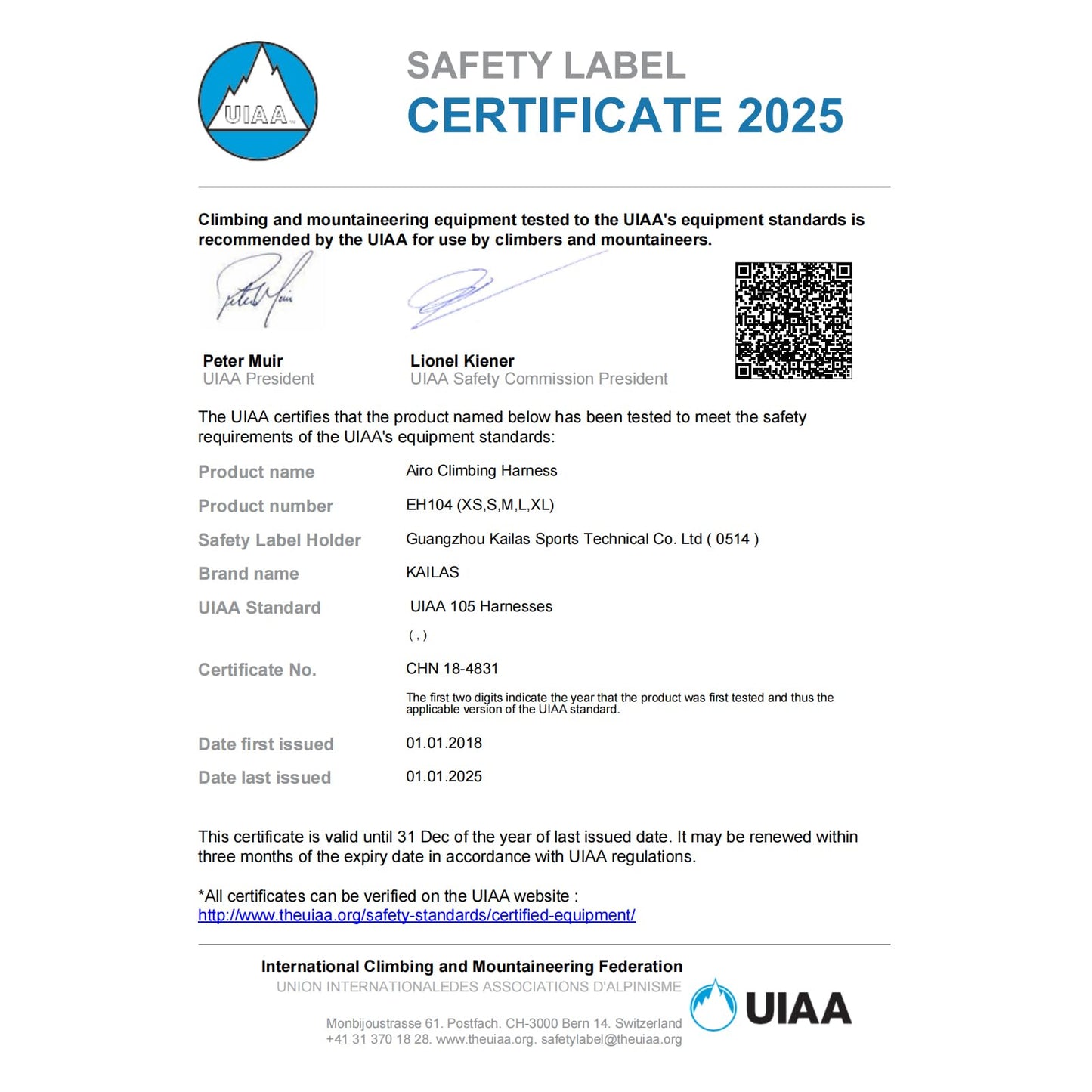 KAILAS Airo Rock Climbing Harness Roofing Harnesses Men Safety Harness for Construction Tree Climbing Mountaineering Harness