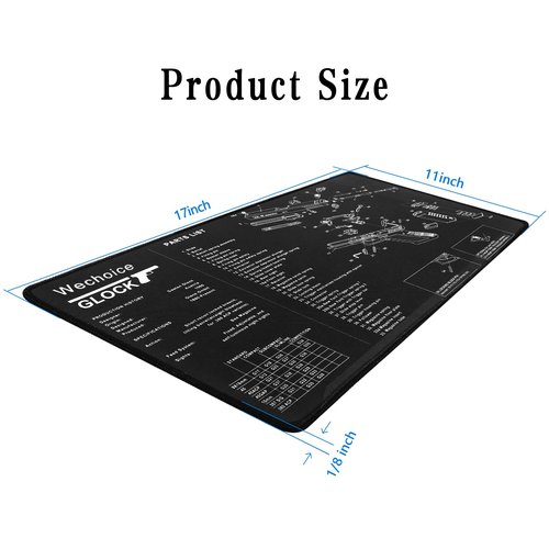 Wechoice Cleaning Mat 11" x 17", Non-Slip/Ruggedized Stitched Edge Cleaning Mats, Black