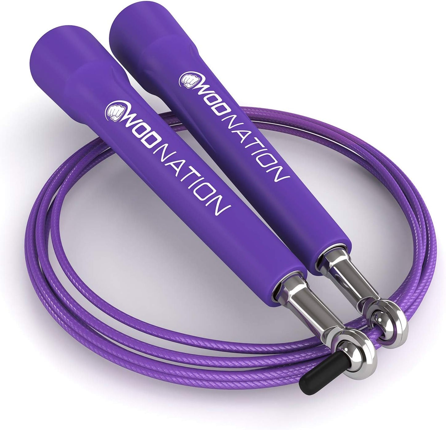 WOD Nation Adjustable Speed Jump Rope For Men, Women & Children - Blazing Fast Fitness Skipping Rope Perfect for Boxing, MMA, Endurance