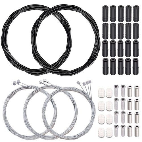 weideer Bicycle Brake Cable,Shift Cable,Bike Cable Housing Kit, Bike Brake Cable,Bicycle Transmission Line for Mountain Road Bike Repair