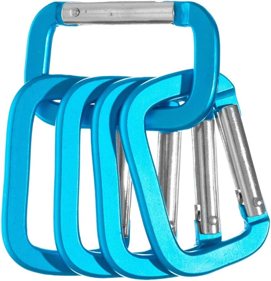Aluminum D Ring Carabiner Clip Bulk Packages - Available in a Variety of Sizes, Styles, and Colors