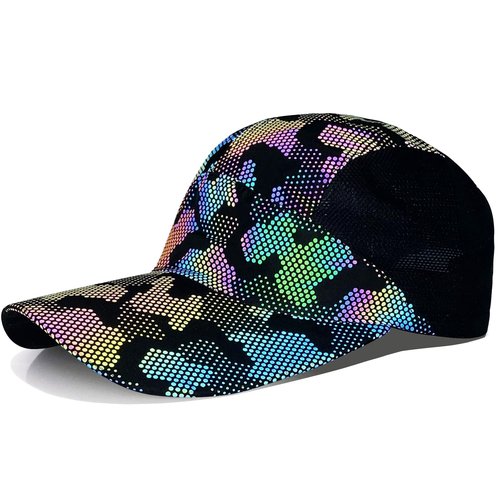 Xaanlvy Cool Sun Cap Outdoor Sport Hat Reflctive Breathable Quick Drying Unstructured Running Climbing for Men Women Black