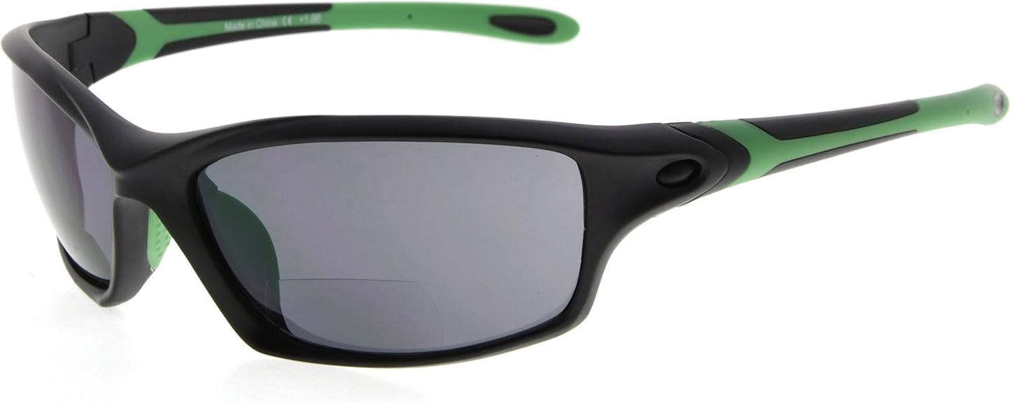 Eyekepper TR90 Frame Bifocal Sports Sunglasses Baseball Running Fishing Driving Golf Softball Hiking Sunshine Readers