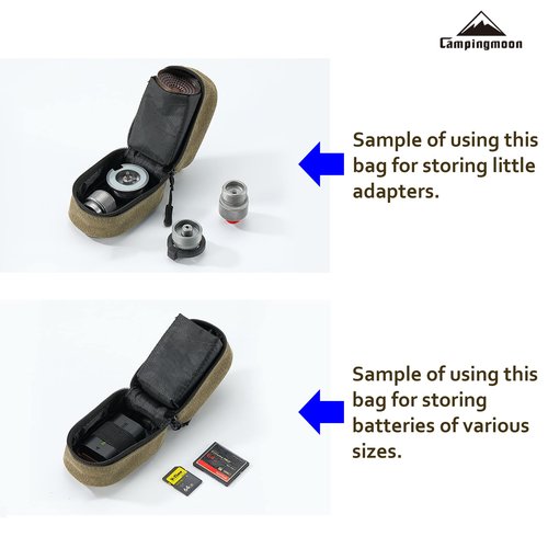 CAMPINGMOON 8oz Butane Canister Adapter Lockable Conver to Screw Type Catridge EN417 Lindal Valve Z10+Z11+bag