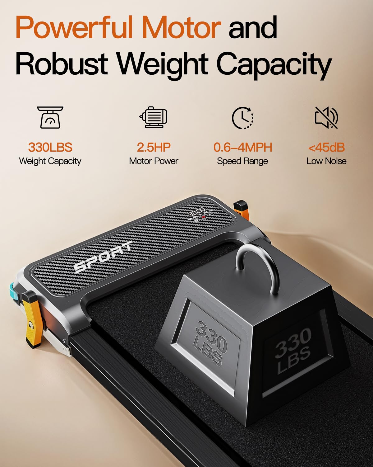 FUNRAY Versatile Walking Pad Treadmill with Incline - Dual-Sided Under Desk Treadmill with Foot Massage,2 in 1 Walking Pad for Home/Office, Portable Compact Treadmills with 330LBS Weight Capacity