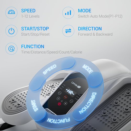 Under Desk Elliptical Machine, Ellipse Leg Exerciser for Seniors, Quiet & Portable Electric Seated Eclipse Exercise Training Machine with Remote, 12 Speeds & Mute Function, Manual & Auto Mode (White)