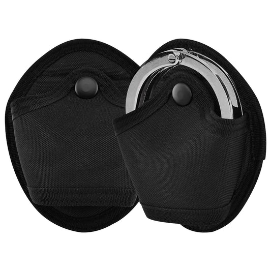 2 Pcs Handcuff Case, Handcuff Holster, Open Top Oxford Cloth Cuff Pouch for Duty Belt Police Law Enforcement Security Officer Accessories Fits Standard Chain or Hinge Handcuffs