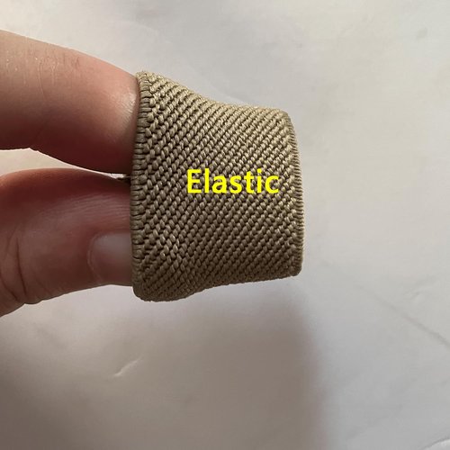 XTACER 16PCS Elastic Belt Retainer, Ring Loop Keeper (Khaki, Fits 1 inch (25mm) webbing)