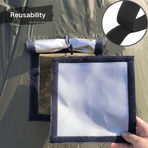 SoloWilder Stove Jack Kit for Tent Highly Flame-Retardant DIY Stove Jack for Hot Tent 9.4" x 9.4"