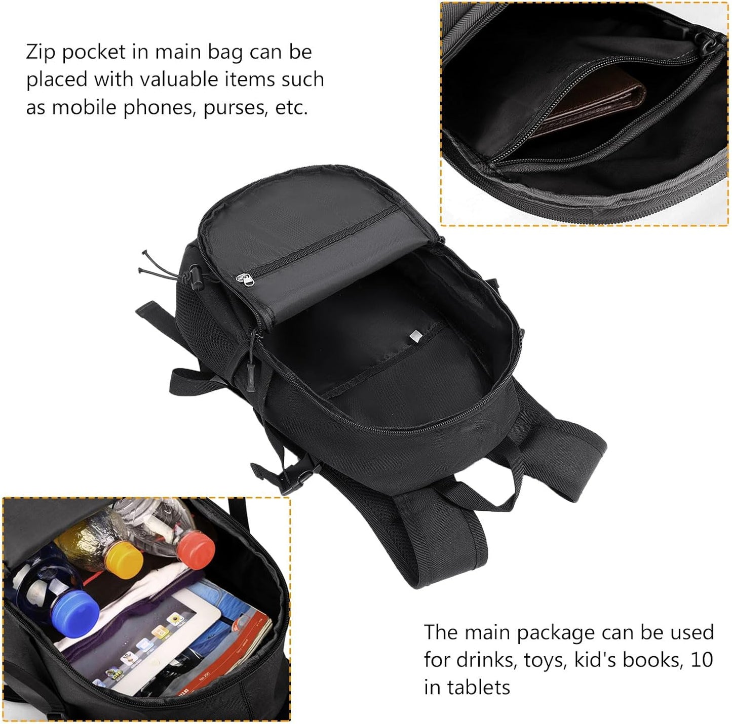 ArcEnCiel 10L/20L Mini X-Small Tactical Backpack MOLLE Daypack Gear Pack Camping Bag with Patch