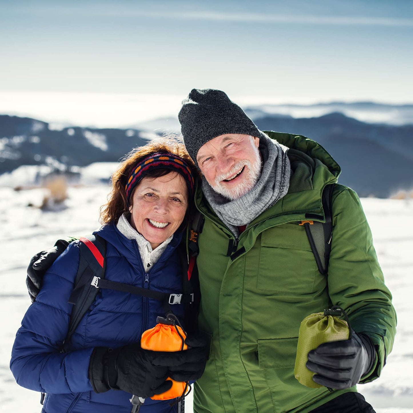 8 Pack Emergency Sleeping Bag Lightweight Thermal Survival Sleeping Bag Waterproof Emergency Blankets Portable Bivy Sack Survival Gear for Outdoor Camping Hiking Adventure, Green and Orange