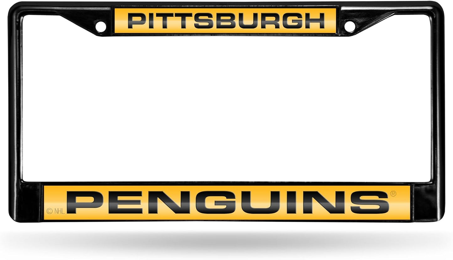 NHL Detroit Red Wings Laser Cut Chrome Frame - 12" x 6" Car Accessory
