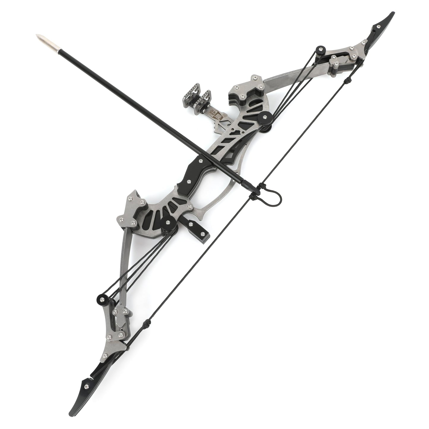 AMEYXGS 16.4inch Mini Lever Bow Recurve Bow Stainless Steel Includes 4/8 Arrows and Target Paper (8 Arrow Set)
