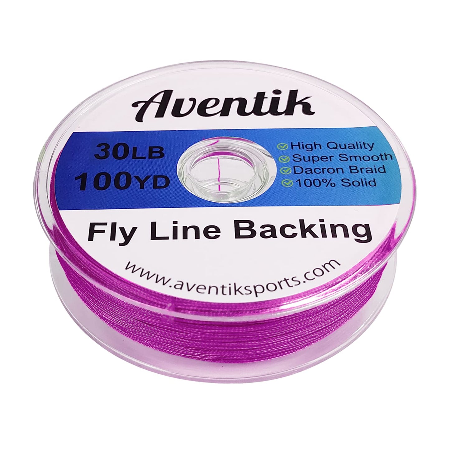 Aventik Dacron Braided Fly Line Backing for Fly Fishing Trout Fishing 20LB/30LB (Purple, 30LB,100YARD)
