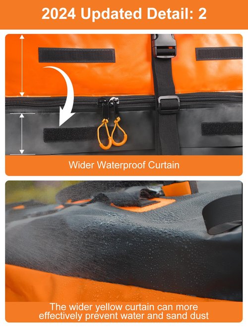 OGASAMI Soft 15 Cubic Feet Car Roof Luggage Bag Rooftop Cargo Carrier Waterproof for All Cars with/Without Racks Include Anti-Slip Mat