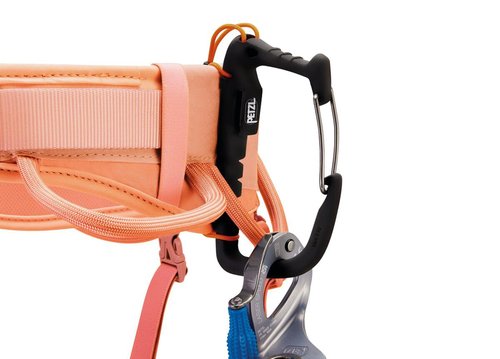 PETZL CORAX LT WOMEN comfortable, durable women's harness for a variety of climbing objectives, XS, coral sand