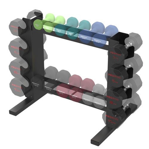 PROIRON Compact Dumbbell Rack with Stable Base, Heavy Duty Steel Weight Rack for 20 Dumbbells Storage, 6-Tier Weight Holder Home Gym Dumbbells Kettlebells Organizer, 450lb (Rack Stand Only)