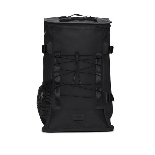 RAINS Trail Mountaineer Bag - Waterproof, Unisex, Sporty Rucksack for Work, higher education, Travel (Black)