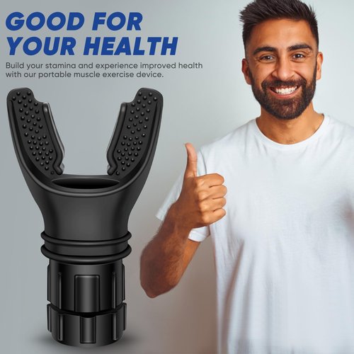 Portable Muscle Trainer, Exercise Trainer with Resistance Adjustable, Easy to Clean and Use, Improve Strength and Endurance（Black）