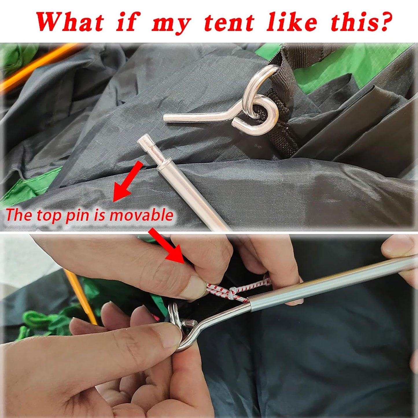 HipierFx Tent Pole Replacement 11.8 ft 13 ft 14.5 ft Aluminum Tent Rod 0.3 in Outdoor Camping Collapsible Tent Frame Repair Accessory (1 Pole, 13ft)