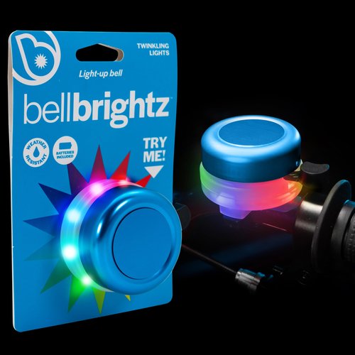 Brightz LED Light Up Bike Bell for Kids & Adults - Cool Kids Bike Accessory - Blue, Standard Size