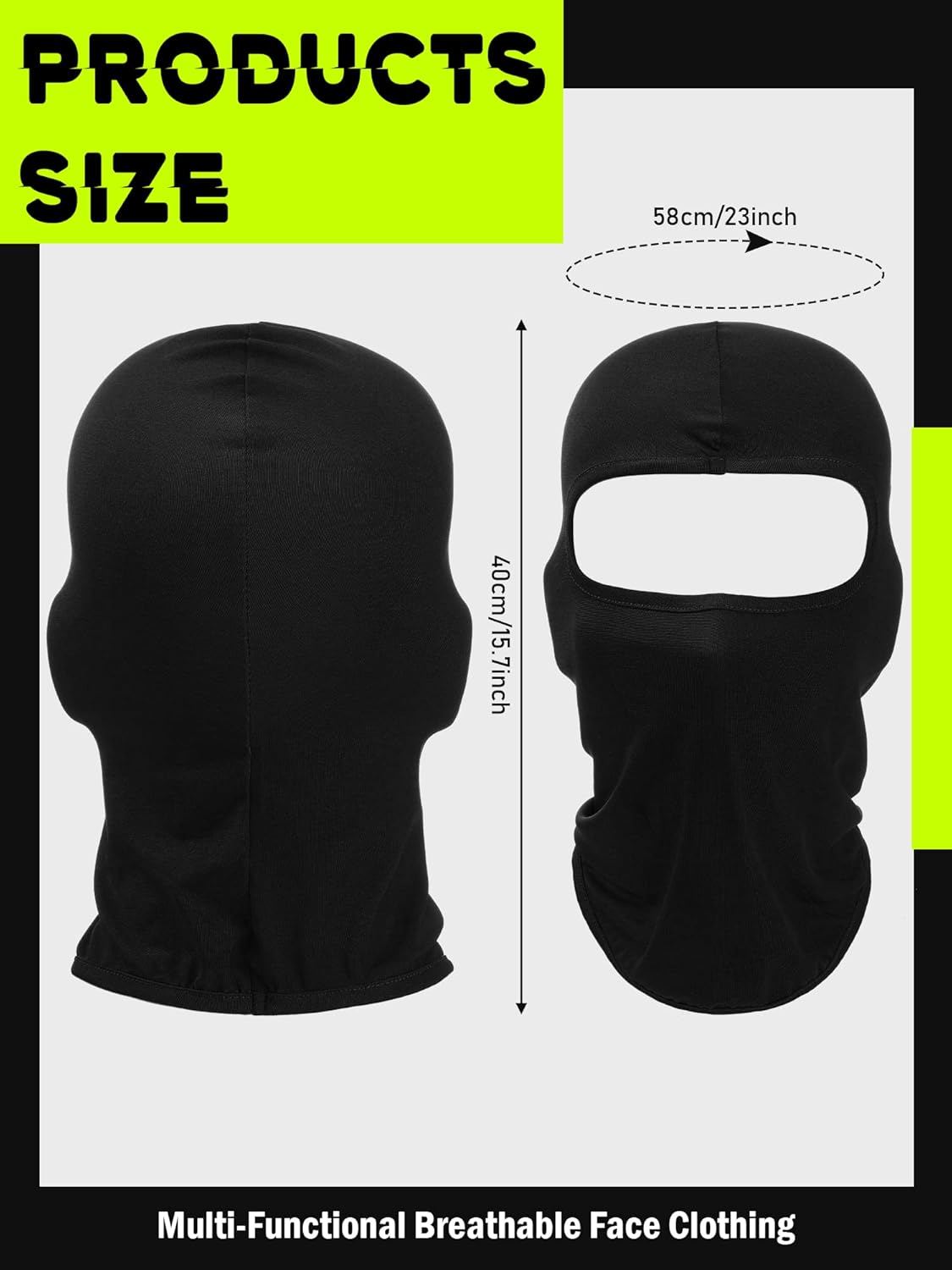 6 Pcs UV Protection Ski Mask Balaclava | Summer Full Face Cover for Men & Women
