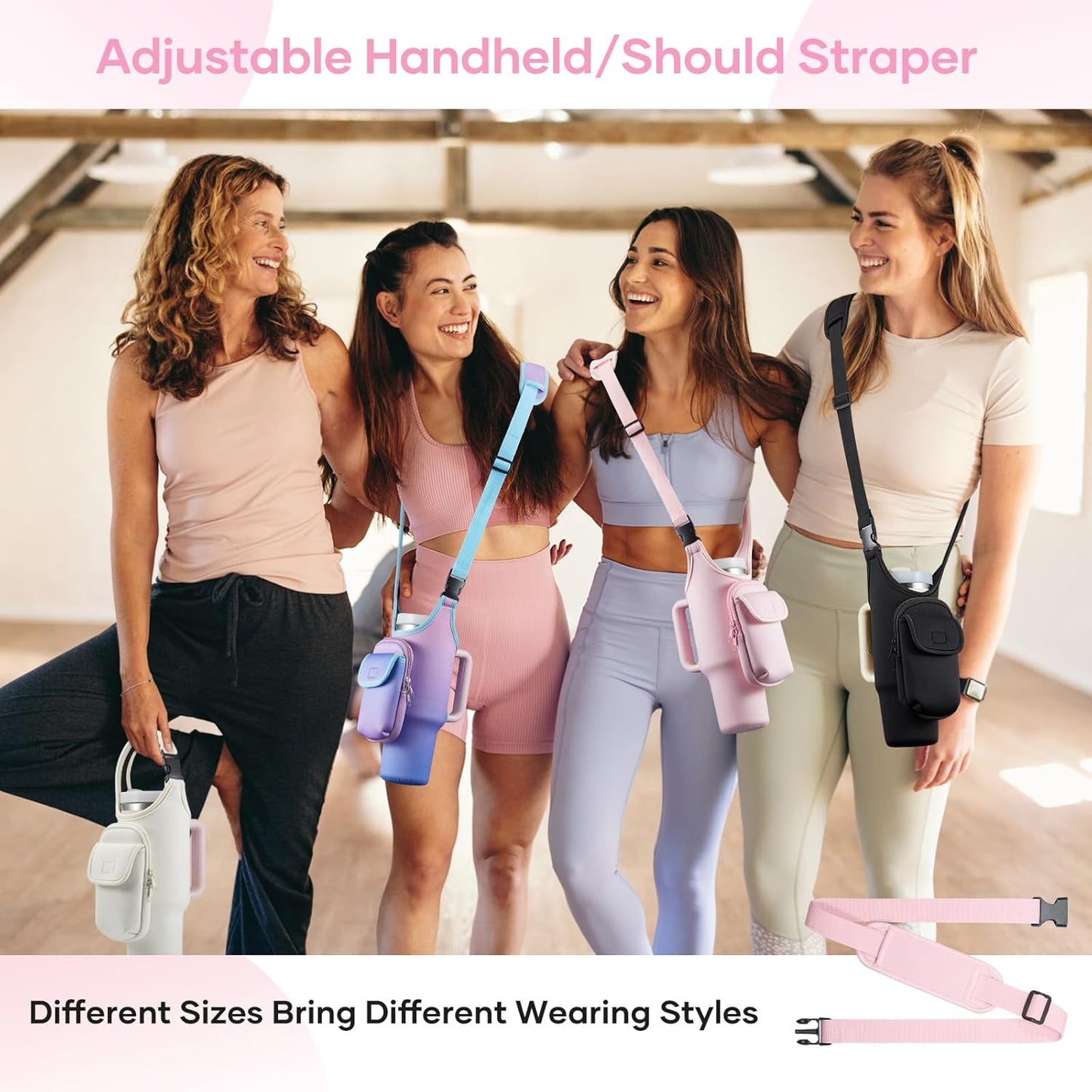 Insulated Neoprene Carrier Bag for Stanley 40/30oz Tumbler | Phone & Flap Pockets